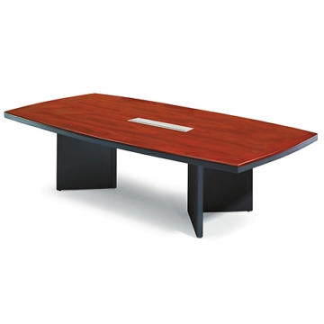 Y156-1 全木皮優質花梨木色船型會議桌
