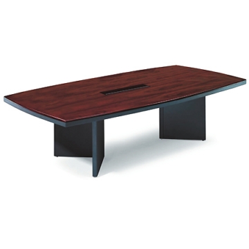 Y156-3 全木皮優質胡桃木色船型會議桌